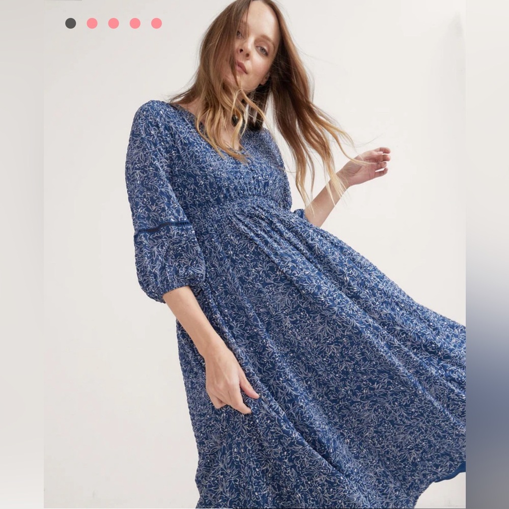 NWT Hatch Maternity Victoria Dress - Blue Resort Floral - Size 3/L